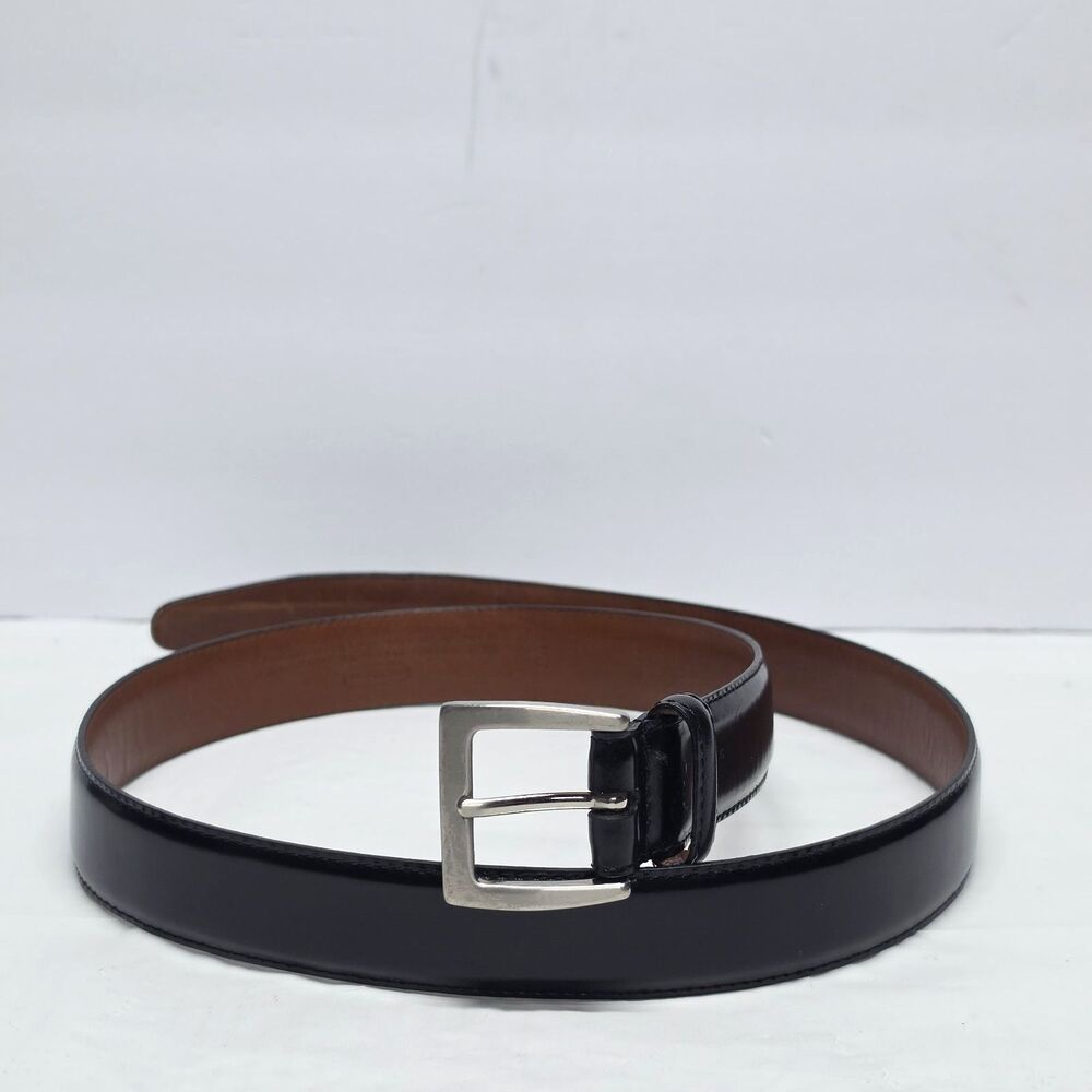 Coach Women’s Black Shine Leather Classic Belt Sz 36 Minimalist Business Casual
